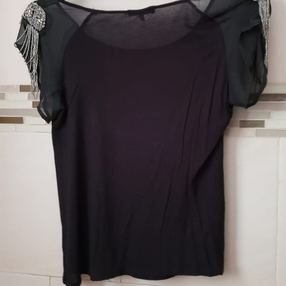 🪩Charlotte Russe🌠 sheer cotton embellished top - Picture 3 of 4